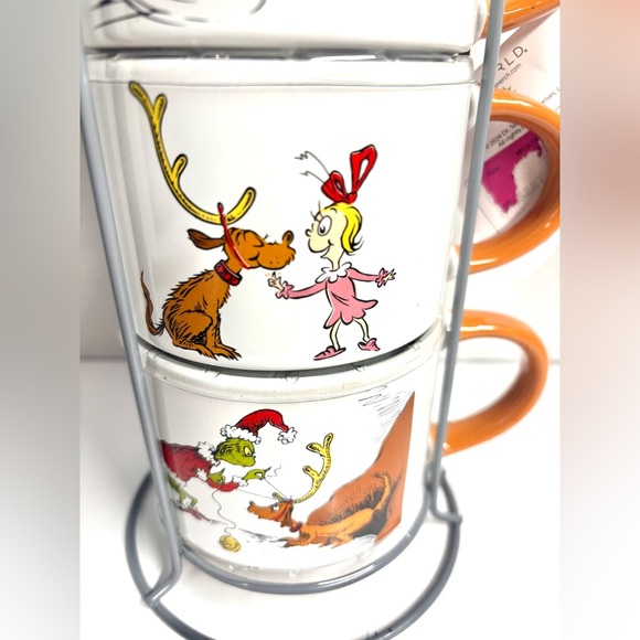 NWT Dr. Seuss The Grinch stackable mug set - Picture 6 of 6